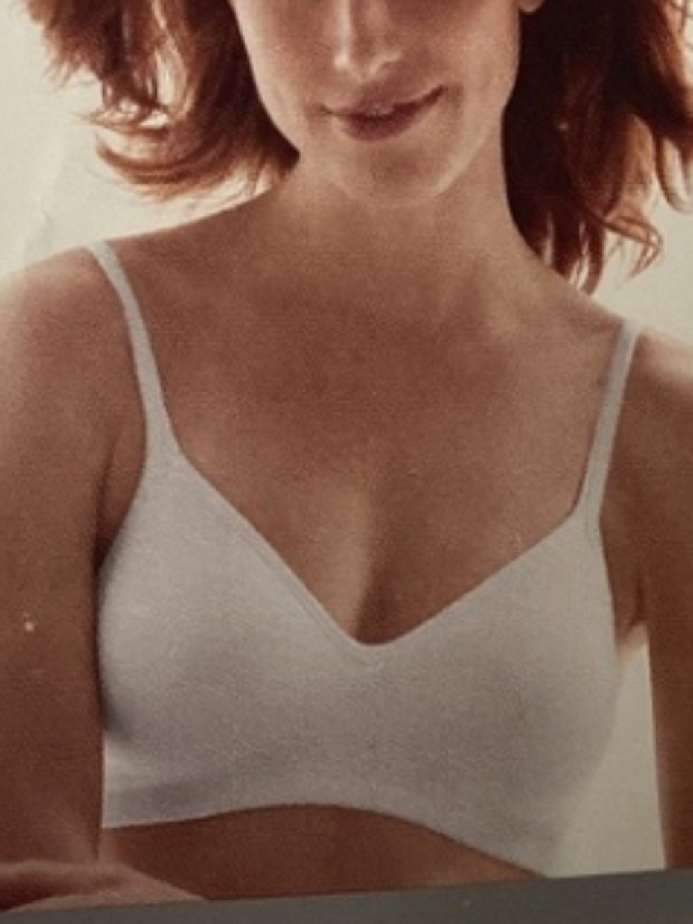 Hanes Collection Comfort Tee Bra Bralette White Women’s Teen’s Girl’s 34A NEW